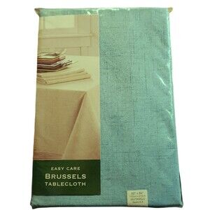 Bardwil Linens Brussels Tablecoth Turquoise Polyester Rectangle 60" X 84"